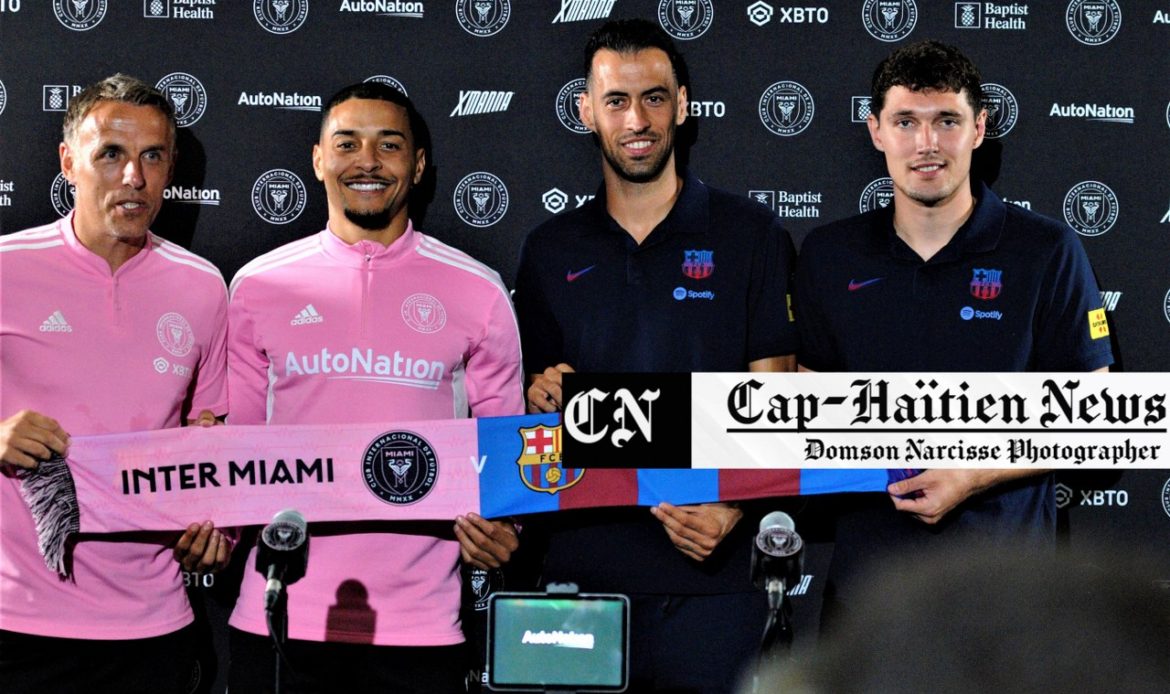 FC Barca et Inter Miami CF en conference de presse en Floride