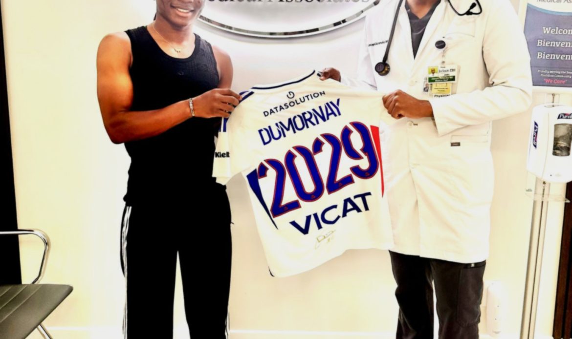 Melchie Dumornay en visite à Miami